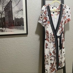 NWT Anthropologie Maeve Aubrey Floral Wrap Dress